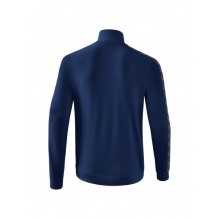 Erima Team Essential Tracktop Sports Jacket - comfortable, ribbed cuffs, side pockets - navy blue/grey Men